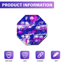 Load image into Gallery viewer, Woogoo Push Pop Bubble Sensory Fidget Toy, Silicone Autism Stress Reliever Toy, Anxiety Relief Squeeze Sensory, Autism, ADHD and Squeeze Sensory Toy for Homeschool Kids &amp; Office (Purple Tie-Dye)
