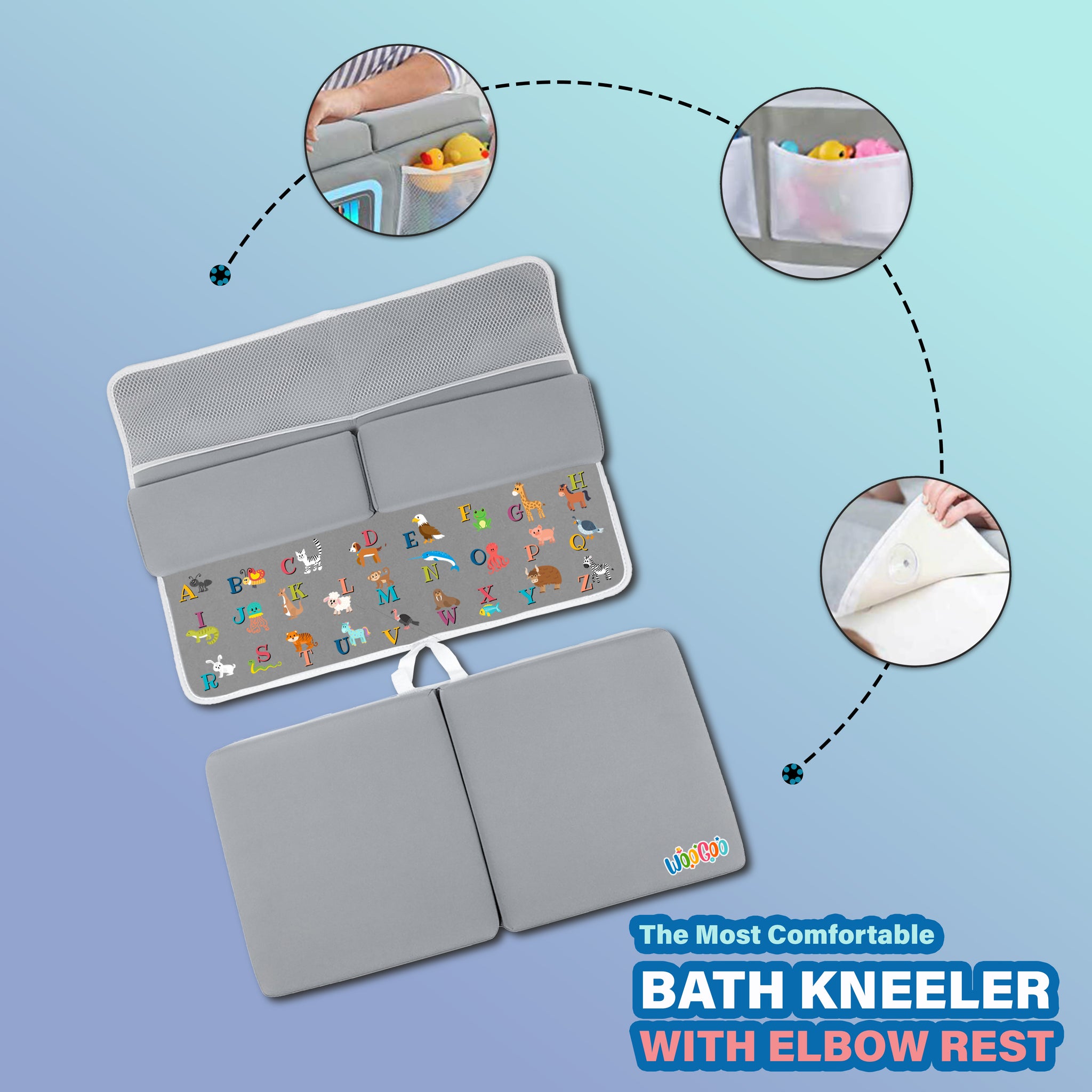Baby Bath Kneeler And Elbow Rest Pad Set, Kneeling Pad For